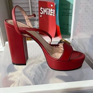 Women Red Gucci Heels, Size: 8.5, Worn Once